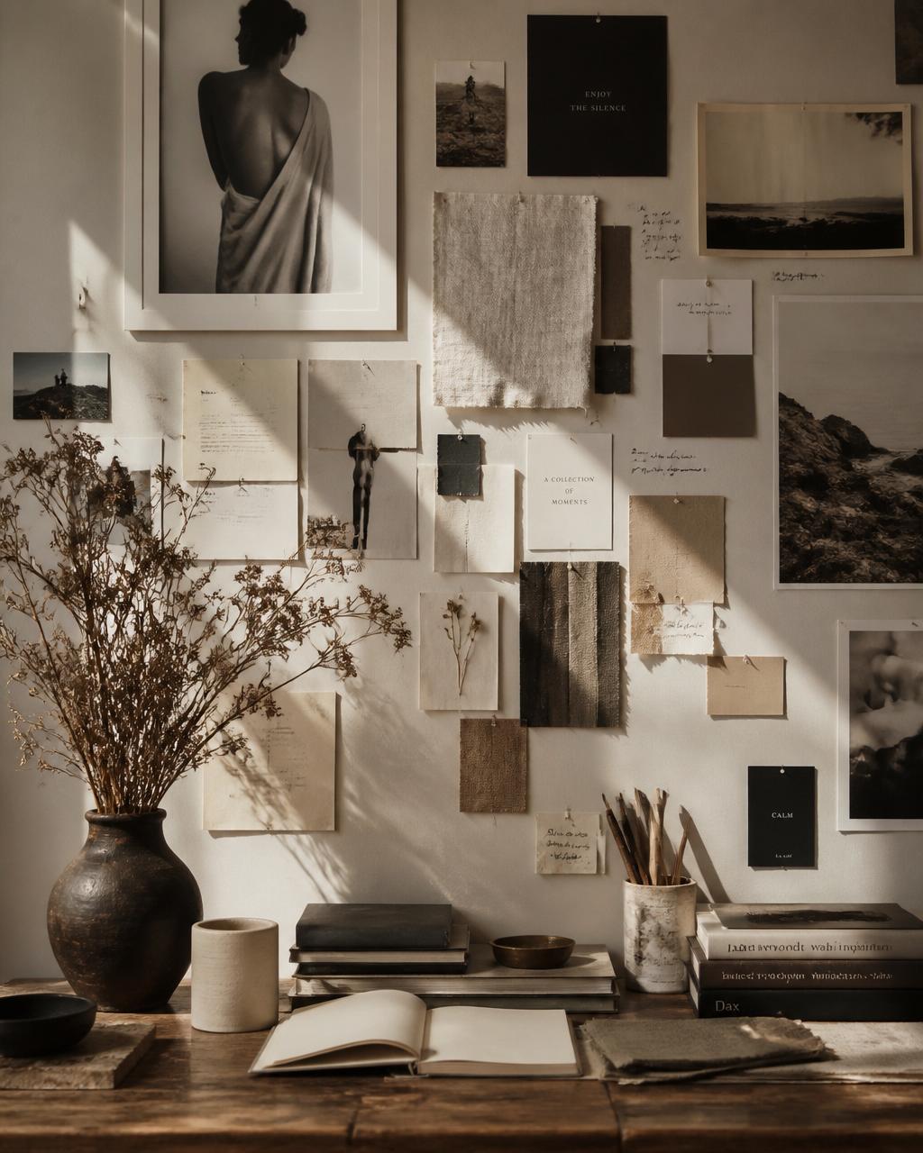 Curated inspiration wall